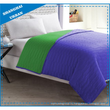 Комплект постельного белья из полиэстера с пурпурно-зелеными цветными блоками